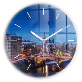okragly-zegar-szklany-nowoczesny-z-grafika-panorama-miasta-pilzno-fi30-cm