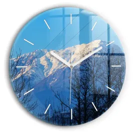 designerski-okragly-zegar-szklany-do-wnetrz-z-grafika-widok-na-gory-fi30-cm
