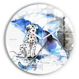 zegar-szklany-scienny-do-nowoczesnych-wnetrz-dalmatynczyk-i-parasol-fi30-cm