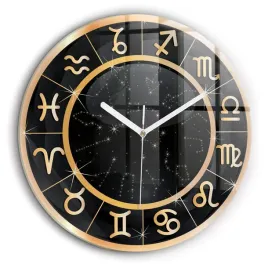 elegancki-okragly-foto-zegar-szklany-na-sciane-czarne-znaki-zodiaku-fi60-cm