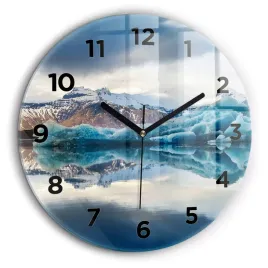 zegar-szklany-dekoracyjny-z-nadrukiem-jezioro-jokulsarlon-islandia-fi60-cm
