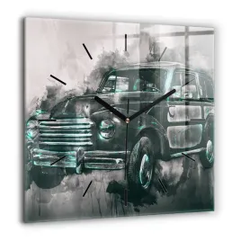 designerski-foto-zegar-szklany-do-wnetrz-samochod-old-school-duzy-60x60-cm
