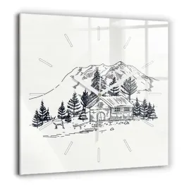 nowoczesny-foto-zegar-szklany-na-sciane-rysunkowe-miasteczko-duzy-60x60-cm