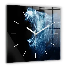 designerski-kwadratowy-foto-zegar-szklany-do-wnetrz-dziki-lew-xxl-60x60-cm