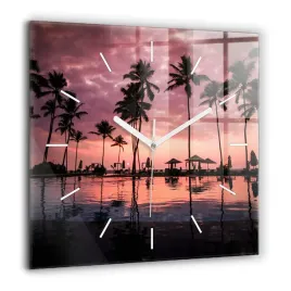 zegar-szklany-ozdobny-ze-stylowym-nadrukiem-palmy-na-hawajach-xxl-60x60-cm