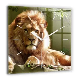 foto-zegar-szklany-scienny-do-nowoczesnych-wnetrz-portret-lwa-duzy-60x60-cm