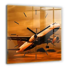 zegar-szklany-ozdobny-ze-stylowym-nadrukiem-podroz-samolotem-duzy-60x60-cm