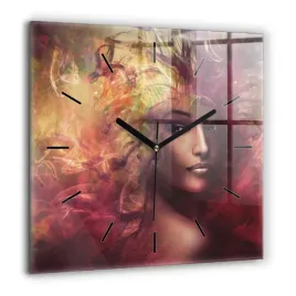 elegancki-zegar-szklany-na-sciane-z-nadrukiem-portret-kobiety-xxl-60x60-cm