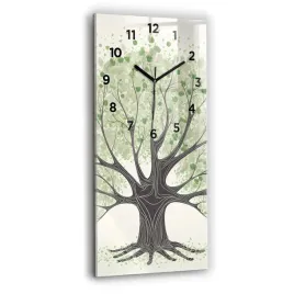 zegar-szklany-do-kuchni-ze-stylowym-nadrukiem-duze-drzewo-natura-30x60-cm