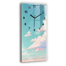 pionowy-zegar-szklany-nowoczesny-na-sciane-pastelowy-kolor-nieba-30x60-cm