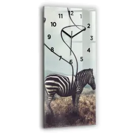 zegar-szklany-do-kuchni-ze-stylowym-nadrukiem-zebra-abstrakcja-30x60-cm
