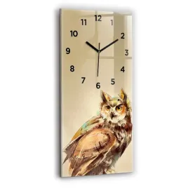 pionowy-zegar-szklany-designerski-z-nadrukiem-sowa-znak-madrosci-30x60-cm