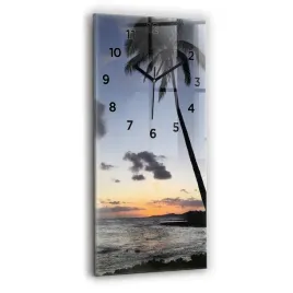 pionowy-zegar-szklany-dekoracyjny-z-grafika-palma-i-wschod-slonca-30x60-cm