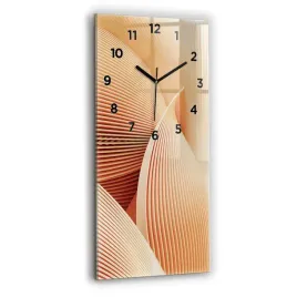 elegancki-zegar-szklany-na-sciane-z-grafika-abstrakcyjny-wzor-fal-30x60-cm