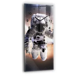 duzy-zegar-szklany-do-mieszkania-z-grafika-astronauta-w-kosmosie-30x60-cm