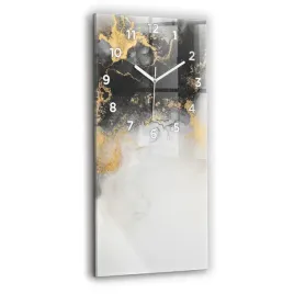 minimalistyczny-zegar-szklany-scienny-z-grafika-artystyczny-marmur-30x60-cm