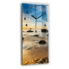 zegar-szklany-do-salonu-z-nadrukiem-wschod-slonca-morze-baltyckie-30x60-cm