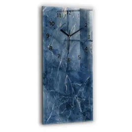 scienny-pionowy-zegar-szklany-do-salonu-tekstura-niebieski-marmur-30x60-cm