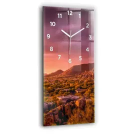 pionowy-zegar-do-sypialni-szklany-zachod-slonca-north-scottsdale-30x60-cm