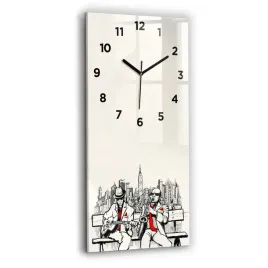 zegar-szklany-dekoracyjny-ze-stylowym-nadrukiem-jazz-w-nowym-jorku-30x60-cm
