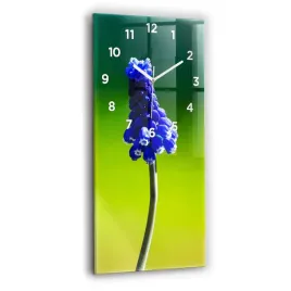 zegar-szklany-nowoczesny-ze-stylowym-nadrukiem-niebieskie-kwiaty-30x60-cm