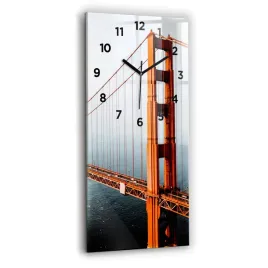 designerski-pionowy-foto-zegar-szklany-do-wnetrz-most-golden-gate-30x60-cm