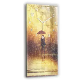 duzy-pionowy-foto-zegar-szklany-do-mieszkania-kobieta-z-parasolem-30x60-cm