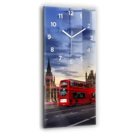 dekoracyjny-zegar-szklany-z-nadrukiem-czerwony-londynski-autobus-30x60-cm