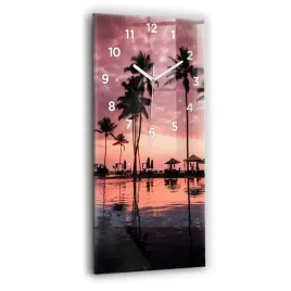 zegar-szklany-dekoracyjny-ze-stylowym-nadrukiem-palmy-na-hawajach-30x60-cm