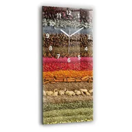elegancki-pionowy-zegar-szklany-na-sciane-z-grafika-rzedy-przypraw-30x60-cm