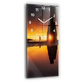 duzy-pionowy-zegar-szklany-do-mieszkania-biegacz-i-zachod-slonca-30x60-cm