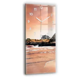 zegar-szklany-dekoracyjny-ze-stylowym-nadrukiem-wybrzeze-sherman-30x60-cm