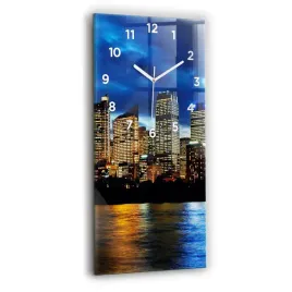 pionowy-zegar-szklany-scienny-do-salonu-ze-wzorem-sydney-wieczorem-30x60-cm