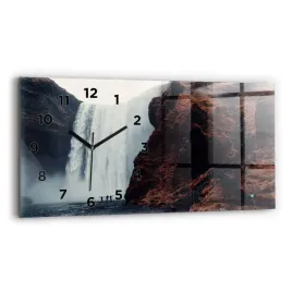 foto-zegar-szklany-do-kuchni-na-sciane-wodospad-islandia-krajobraz-60x30-cm