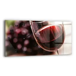 poziomy-zegar-szklany-duzy-do-mieszkania-kieliszek-czerwonego-wina-60x30-cm