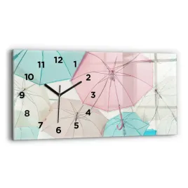 zegar-szklany-do-salonu-ze-stylowym-nadrukiem-pastelowe-parasole-60x30-cm