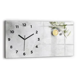 poziomy-zegar-szklany-do-kuchni-ze-wzorem-minimalistyczne-oliwki-60x30-cm