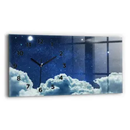 poziomy-zegar-szklany-do-kuchni-na-sciane-z-nadrukiem-nocne-niebo-60x30-cm