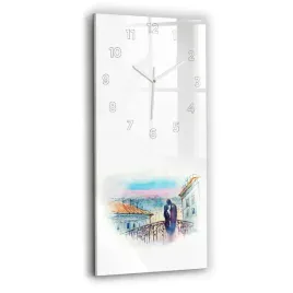 designerski-zegar-szklany-do-wnetrz-z-nadrukiem-ludzie-na-akwareli-30x60-cm