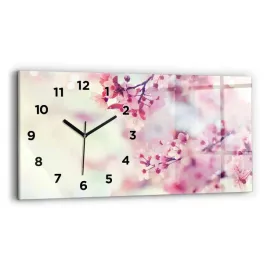 poziomy-zegar-szklany-scienny-ze-stylowym-nadrukiem-kwiaty-wiosna-60x30-cm