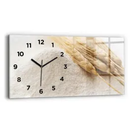 minimalistyczny-zegar-szklany-scienny-ze-stylowym-nadrukiem-maka-60x30-cm