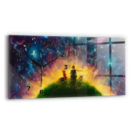 duzy-zegar-szklany-do-mieszkania-ze-wzorem-abstrakcja-maly-ksiaze-60x30-cm