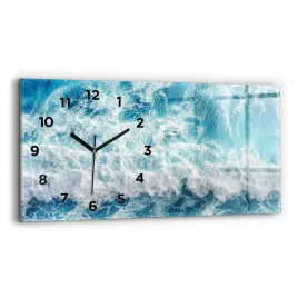 elegancki-zegar-szklany-na-sciane-ze-stylowym-nadrukiem-fale-morze-60x30-cm