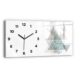 zegar-szklany-scienny-do-biura-ze-wzorem-renifer-styl-skandynawski-60x30-cm