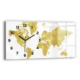 elegancki-poziomy-foto-zegar-szklany-na-sciane-zlota-mapa-swiata-60x30-cm