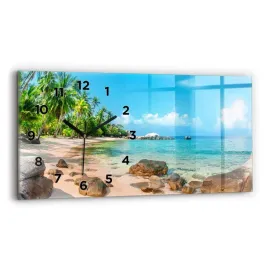 poziomy-zegar-szklany-na-sciane-do-kuchni-piekna-plaza-w-tajlandii-60x30-cm