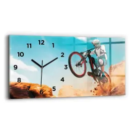duzy-zegar-szklany-do-mieszkania-z-nadrukiem-kaskader-i-adrenalina-60x30-cm