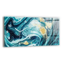 poziomy-zegar-szklany-scienny-do-biura-z-grafika-abstrakcja-marmur-60x30-cm
