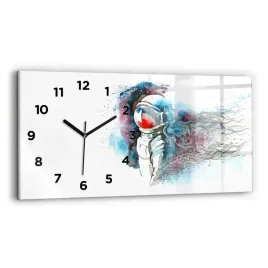 duzy-zegar-szklany-do-mieszkania-z-grafika-abstrakcja-astronauta-60x30-cm
