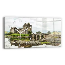 dekoracyjny-poziomy-foto-zegar-szklany-zamek-eilean-donan-szkocja-60x30-cm